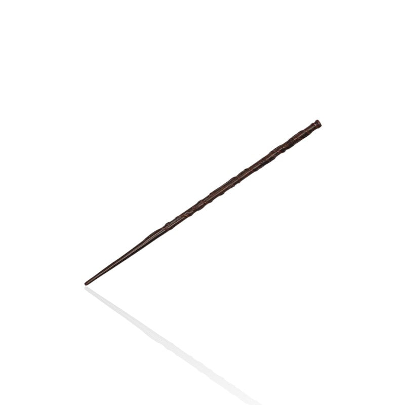 Hermione Granger’s wand replica from Harry Potter, featuring an intricate vine design, displayed on a white background